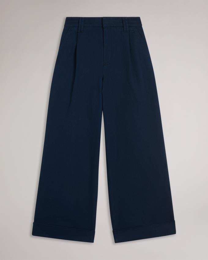 Pantalon Ted Baker Wide Leg Tailored Bleu Marine Femme | AXB-43275155